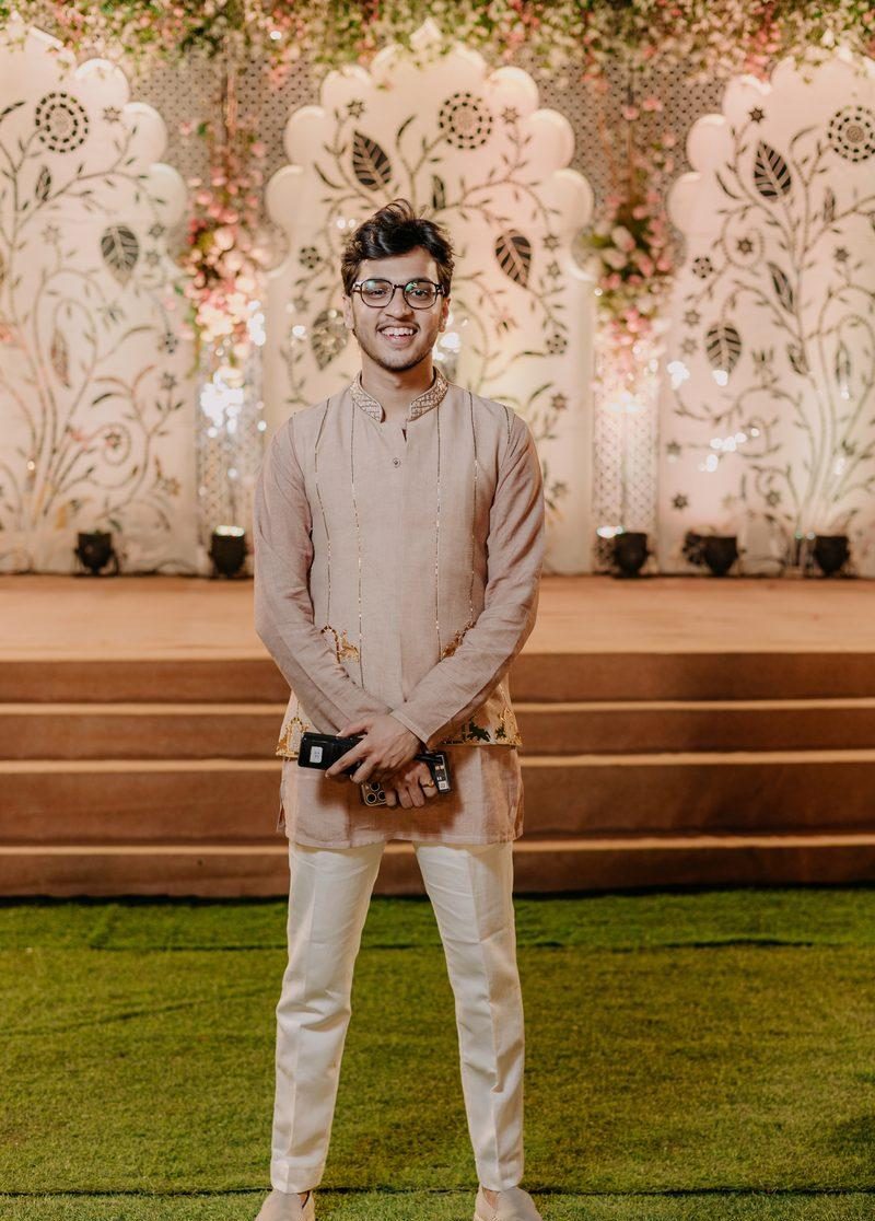 Ishaan Saklecha, founder of Ekaa, at a wedding venue